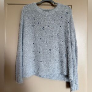 Cozy Gray Star Sweater